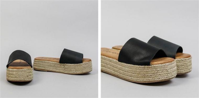 Sandalias flatform negras